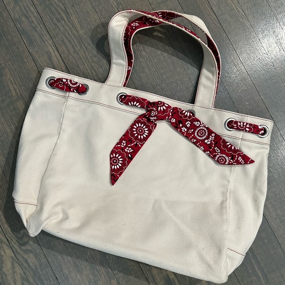 LOFT Handbags - Loft Red Bandana Tote